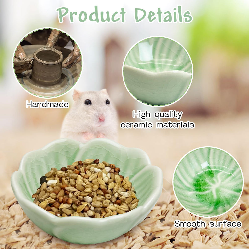 BNOSDM stable ceramic hamster water bowl provides mess-free hydration.