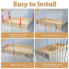 BNOSDM wooden-bird-feeder-box-perch supports comfortable resting and perching during play.