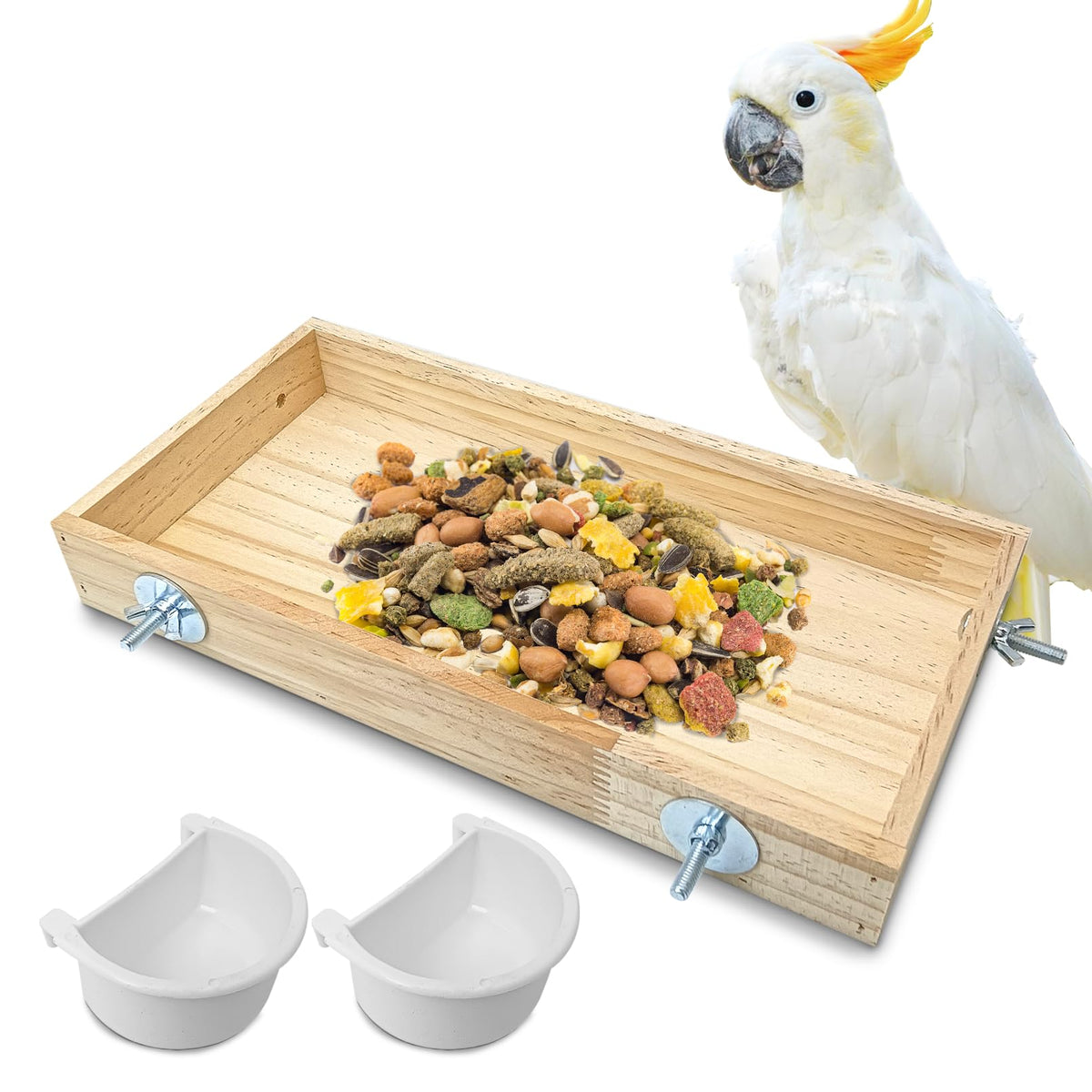 BNOSDM wooden-bird-feeder-box keeps seeds accessible for engaging foraging sessions.