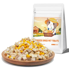 BNYEE freeze-dried chicken-duck-egg-yolk treats jar shows portable high-protein snack.