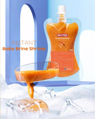 BNYEE Instant Baby Brine Shrimp pour — easy-dose feeding for small fish and invertebrates.