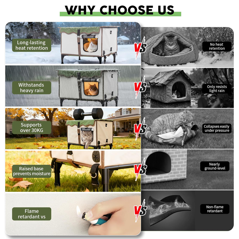 BNZ indestructible heated cat house interior showing spacious space for outdoor cats.