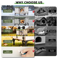 BNZ indestructible heated cat house interior showing spacious space for outdoor cats.