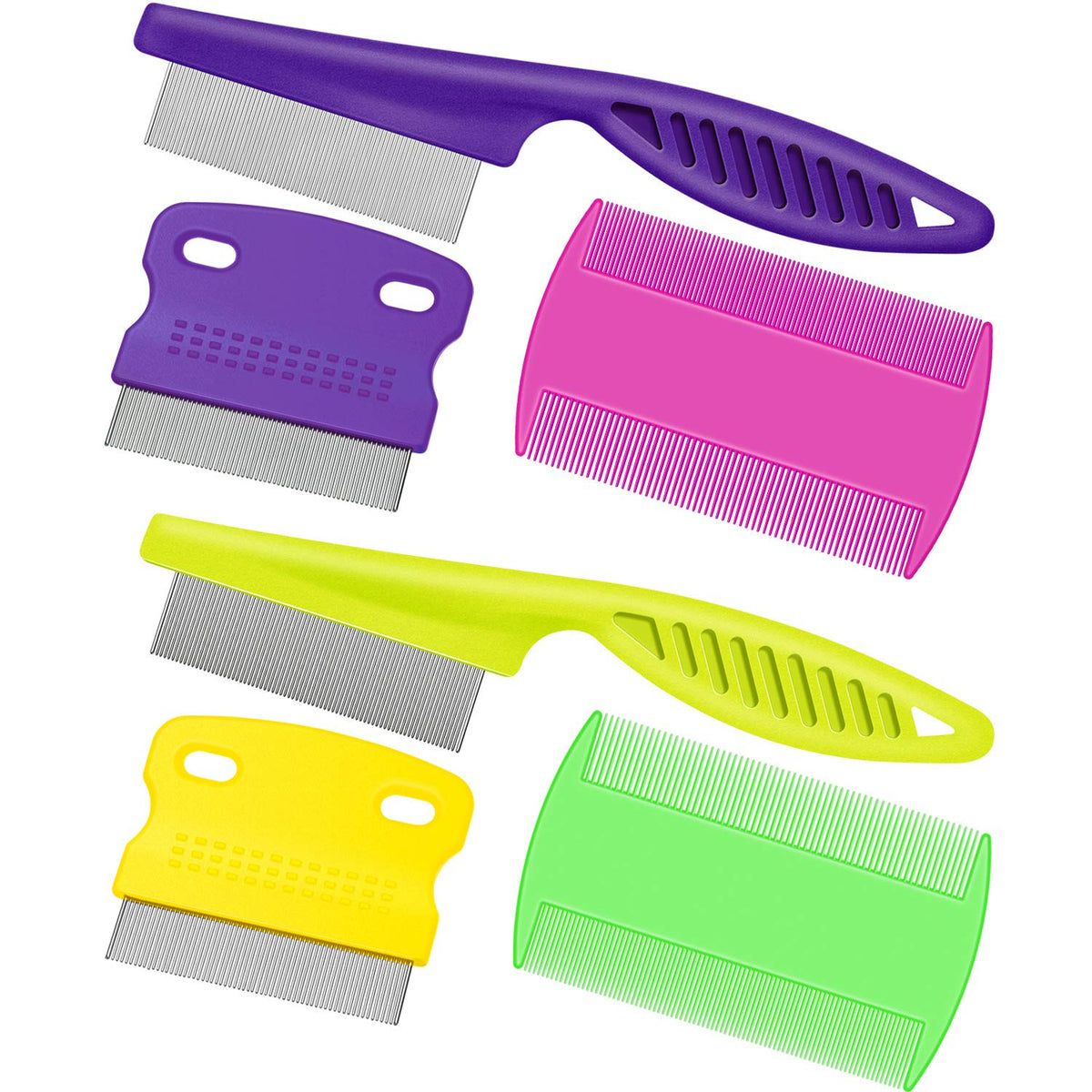 Boao 6-piece pet lice combs packaging, ready for grooming routine