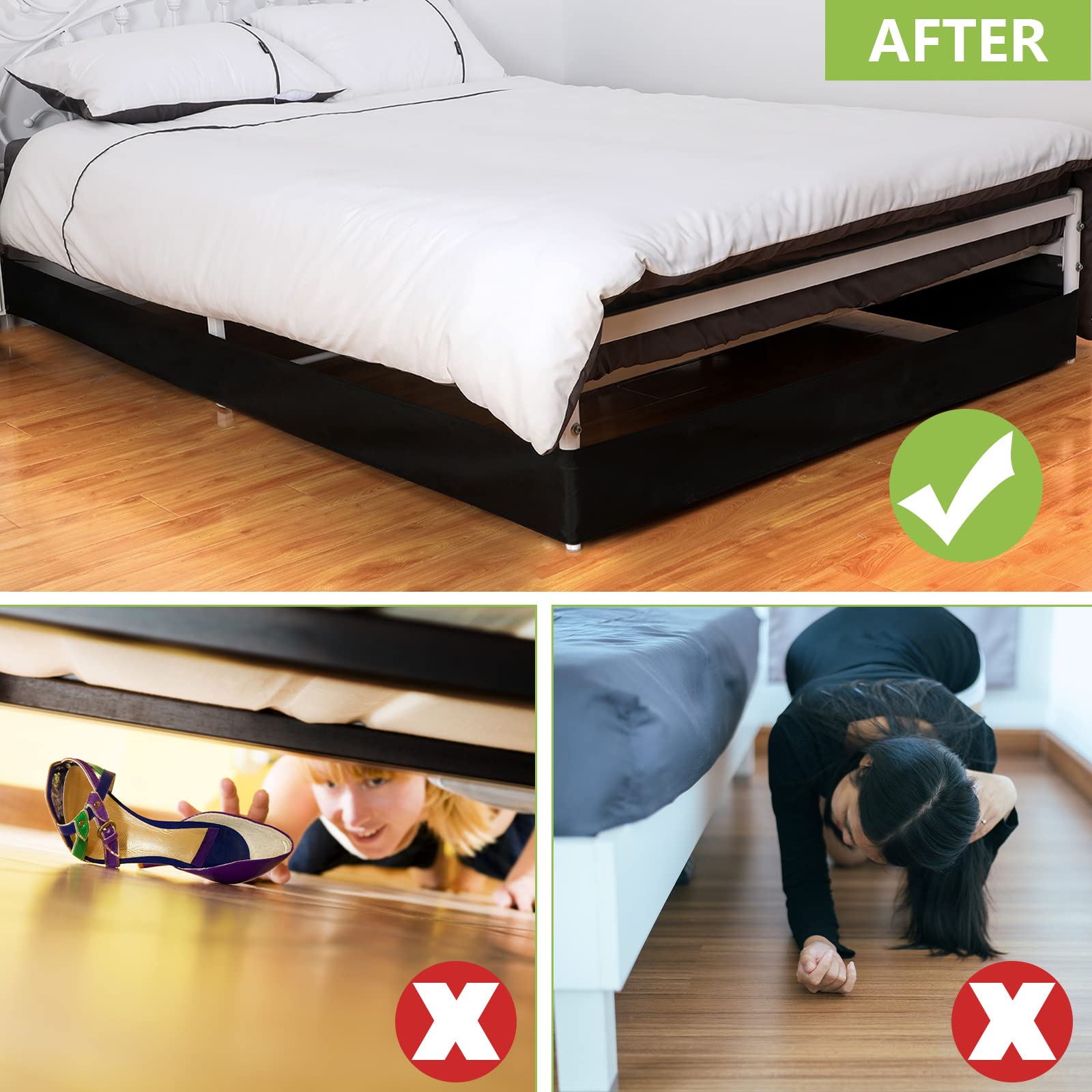 Boao blocker fits around bed legs up to 6.3 inches circumference
