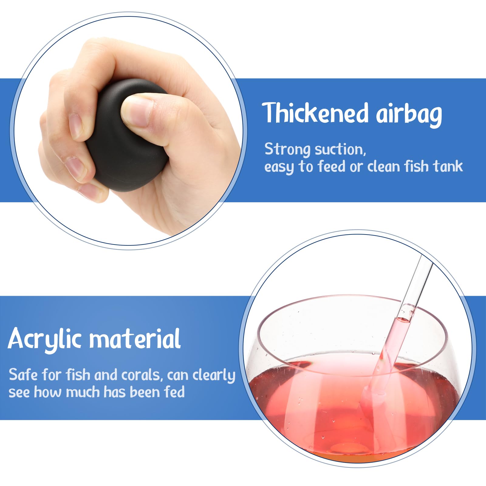 Boao clear tube allows visual monitoring of food amounts during feeding.