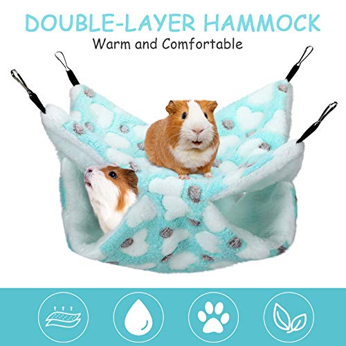 Boao hammock in use, illustrating spacious cage layout and enrichment.