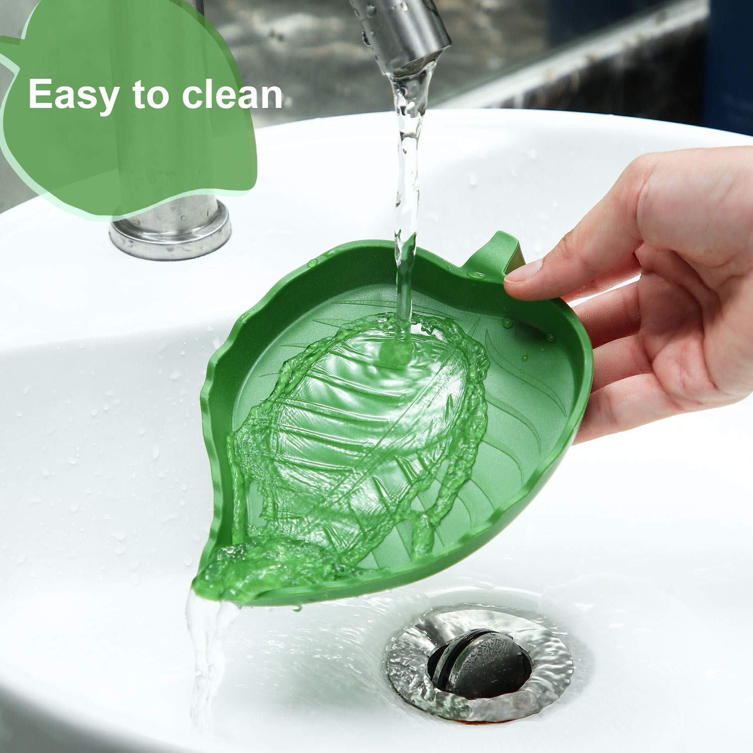 Boao leaf reptile bowl easy clean—smooth surfaces simplify washing