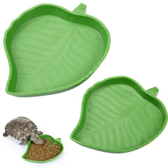 Boao leaf reptile bowl small—compact feeding solution for tiny tortoises and lizards