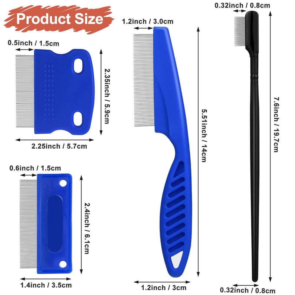 Boao long-handle dog combs measure 7.6 inches for safe, controlled grooming.