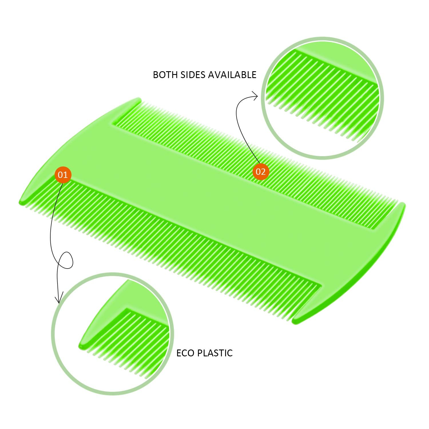 Boao pet lice combs double-sided teeth for versatility during grooming