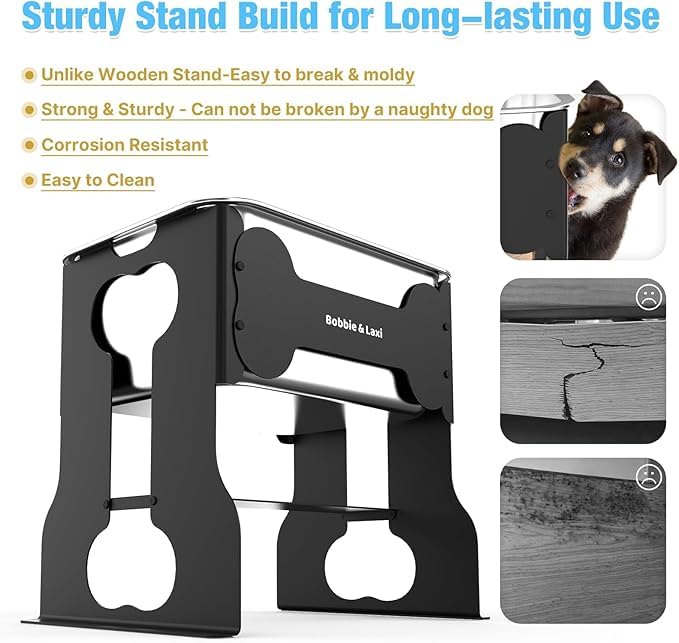 Bobbie & Laxi stand features non slip pads to prevent tipping