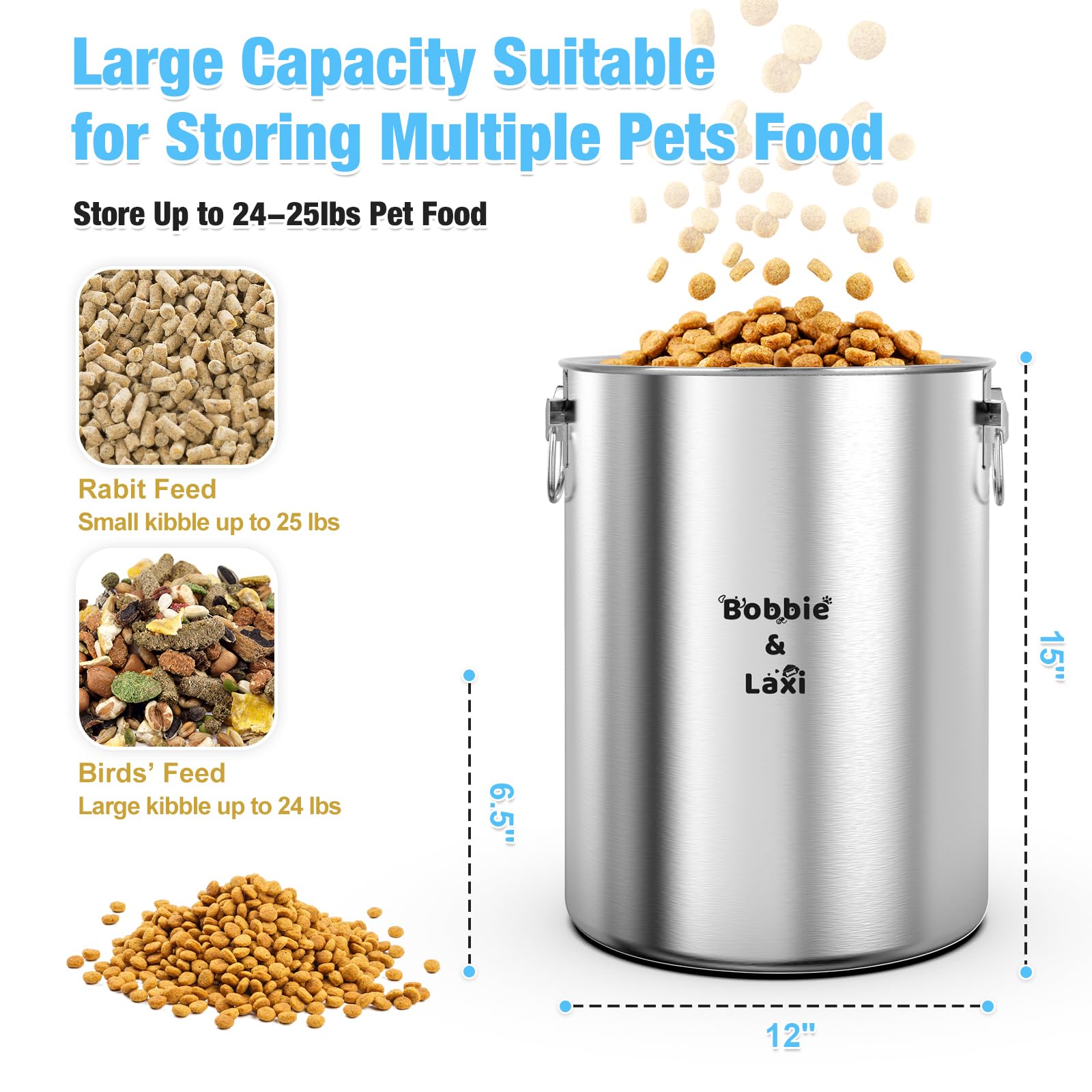 Bobbie & Laxi stainless steel material close-up highlighting durability