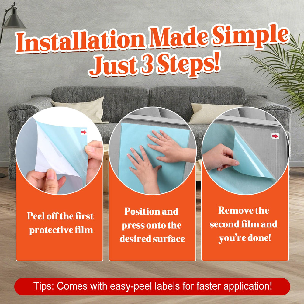 BobbleT easy-apply peel-and-stick sheet for quick furniture protection