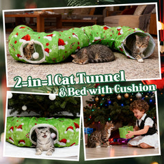 BobbleT Peekaboo Donut Tunnel Shape allows lounging in various configurations for curious cats.