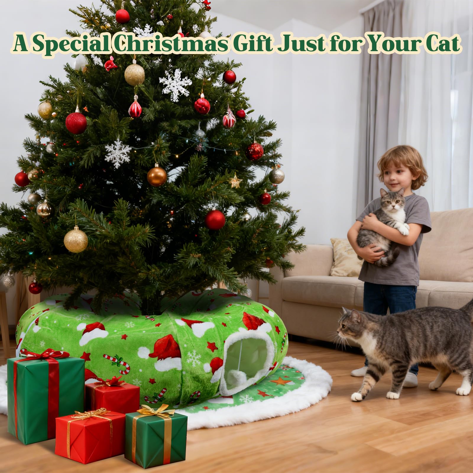 BobbleT Tree Protection helps keep ornaments safe and tree standing tall.