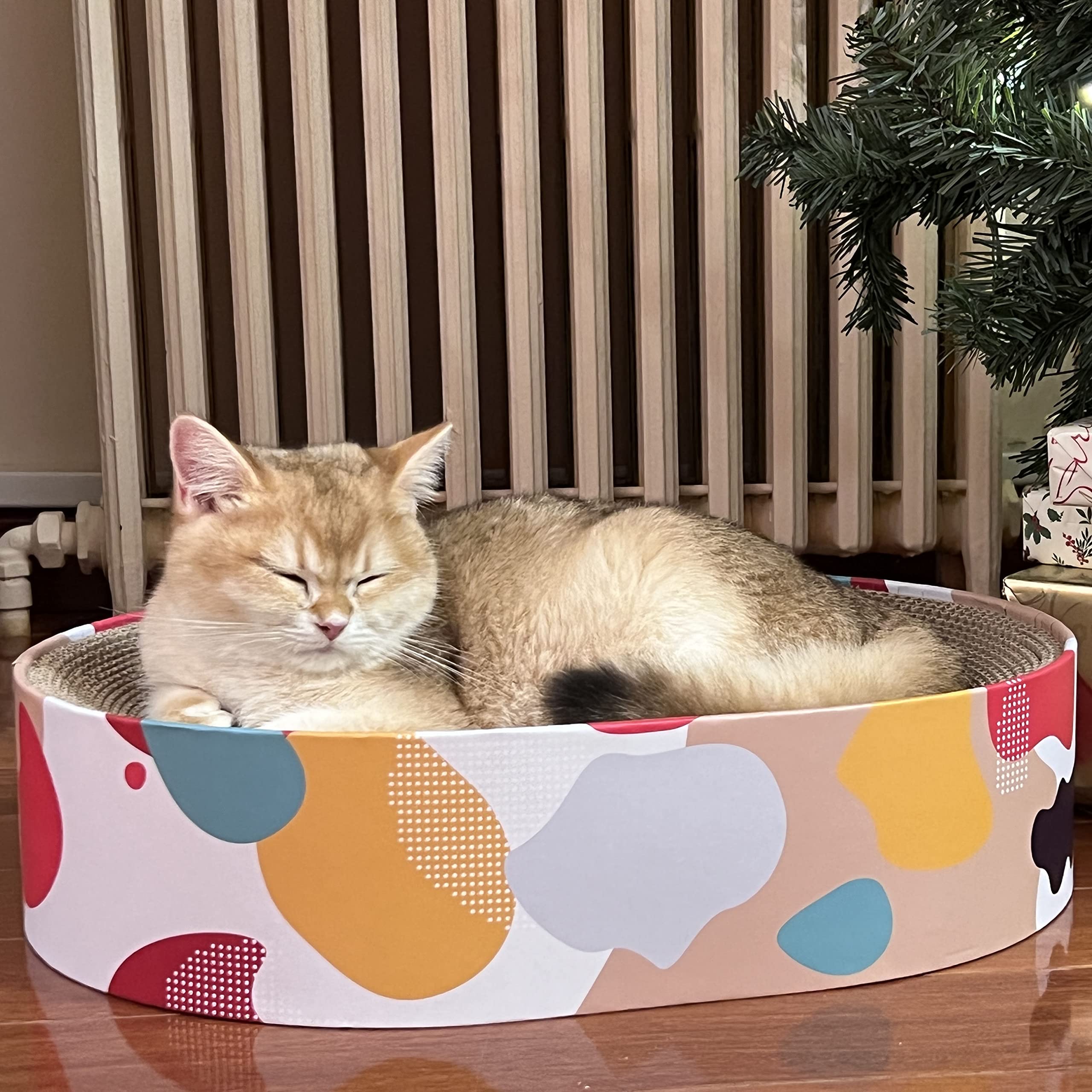 BobbyPet Cat Scratcher Lounge Bed, 17x13 inch footprint fits apartments and mid-size rooms