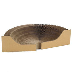 BobbyPet cat scratcher lounge round durable cardboard supports 25 lb.
