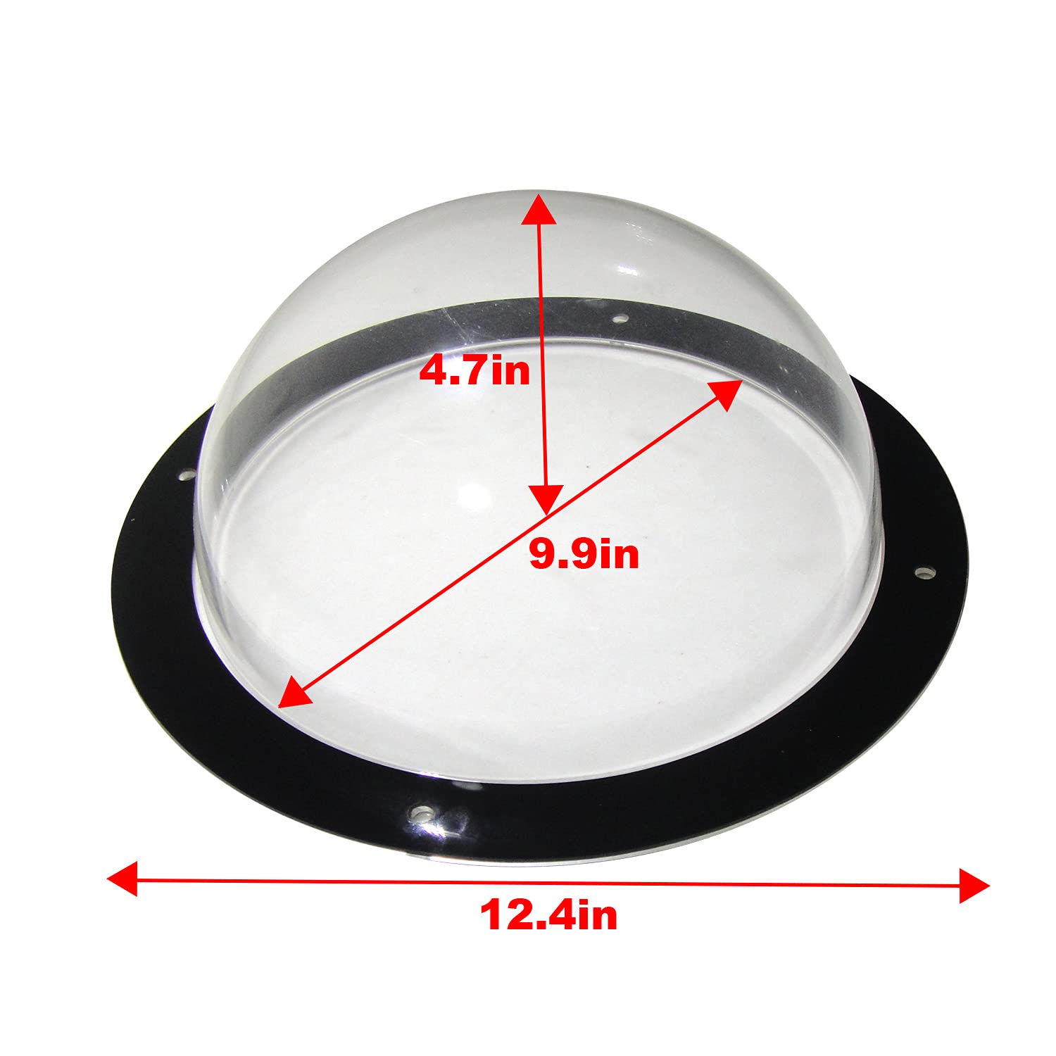 BobbyPet dog fence window close-up dome reveals smooth edges and clarity.