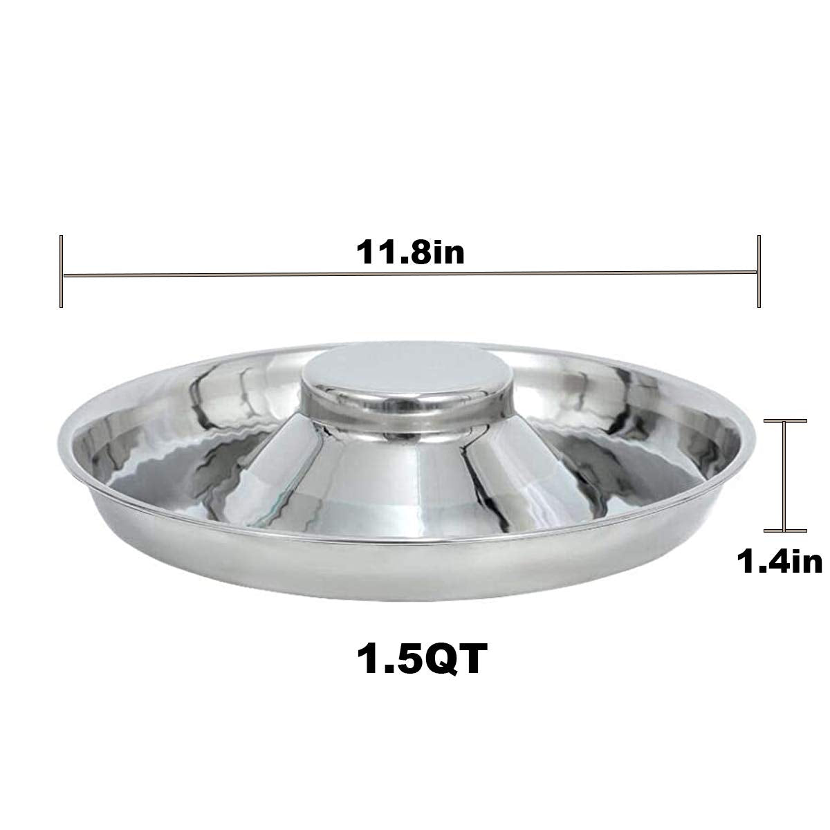 Inside view shows conical pillar guiding even feeding in BobbyPet dish.