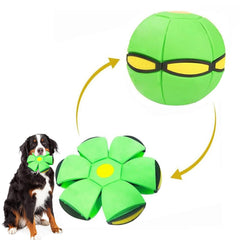 Bobcow UFO Magic Ball green lights in action for interactive play and sensory fun.