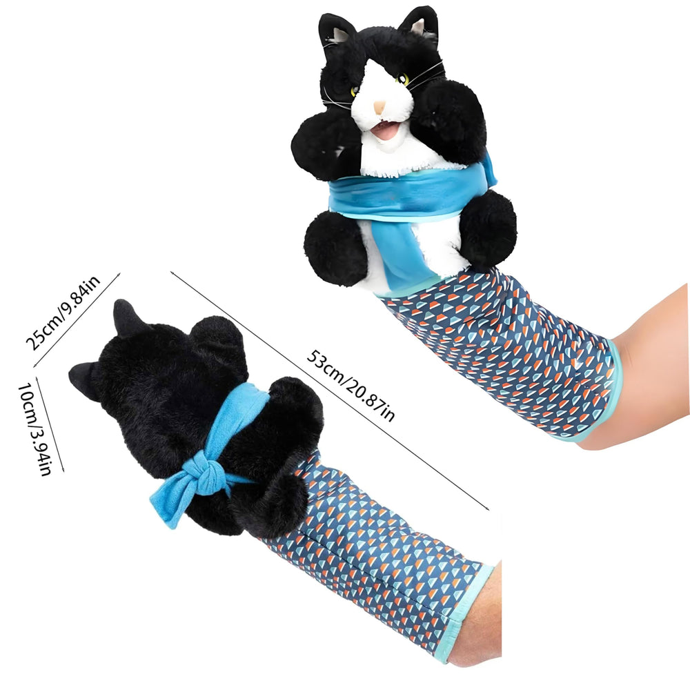 BOBEJIMIA cat wrestling puppet glove in use promotes feline engagement and exercise.