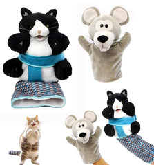 BOBEJIMIA mouse cat wrestling puppet glove in action promotes interactive play.