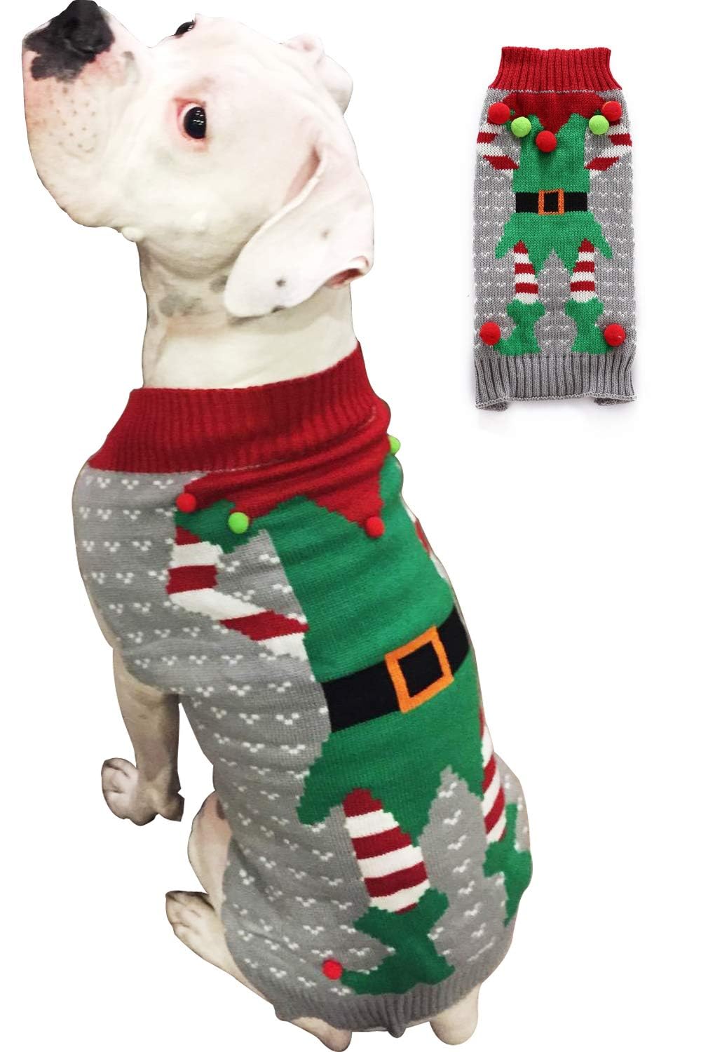 BOBIBI dog sweater Z-Clown back view for cozy warmth and festive vibe.