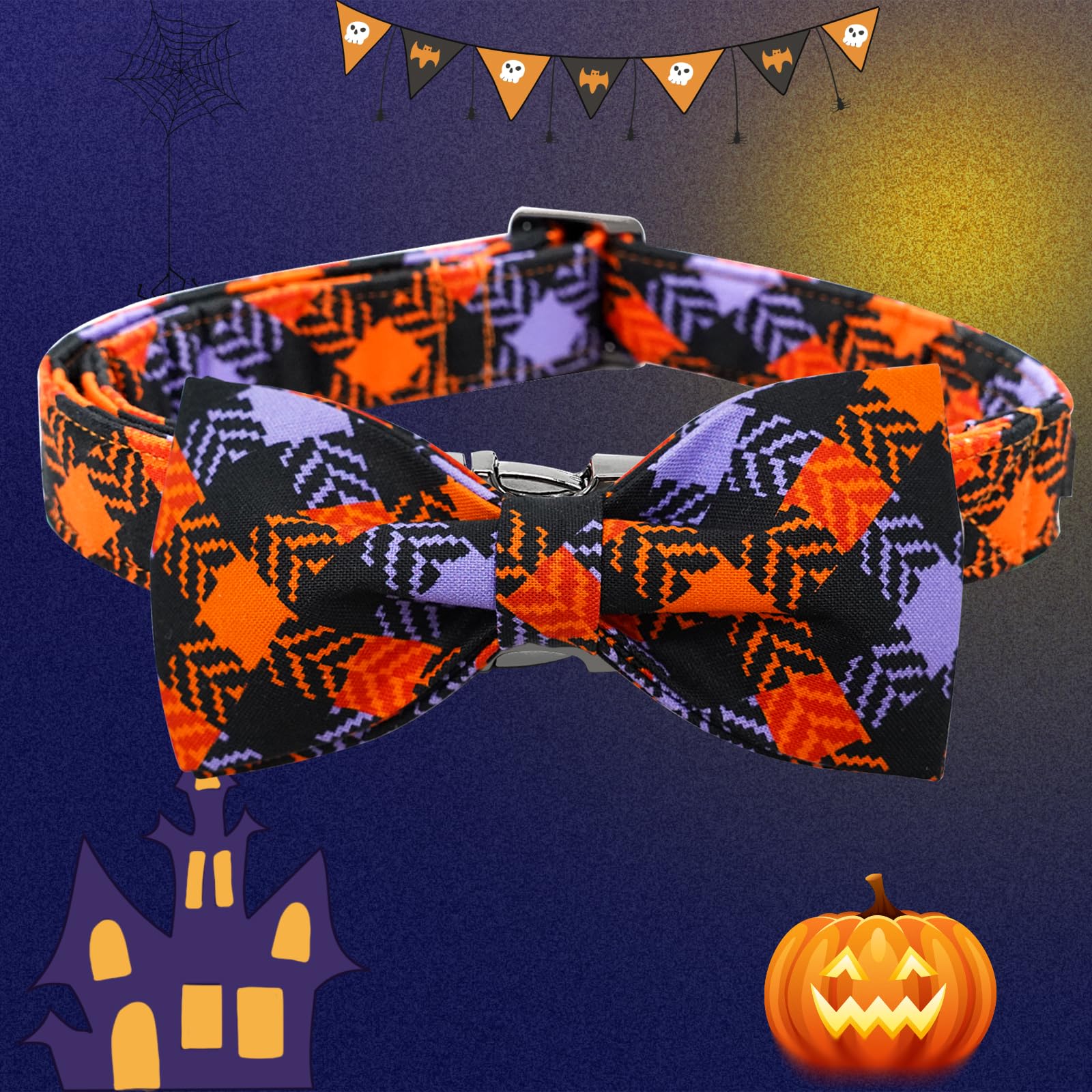 Bobo Rainbow cotton fabric collar offers soft breathable comfort.