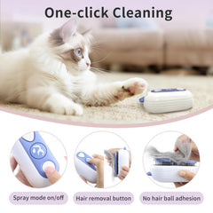 Bobopal Cat Steam Brush curved needle protects skin during gentle grooming.
