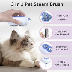 Bobopal Cat Steam Brush with large water tank enables longer, uninterrupted sessions.