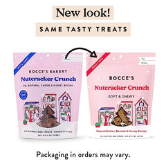 Bocce's Bakery Nutcracker Crunch close-up reveals soft, chewy texture for easy nibble.