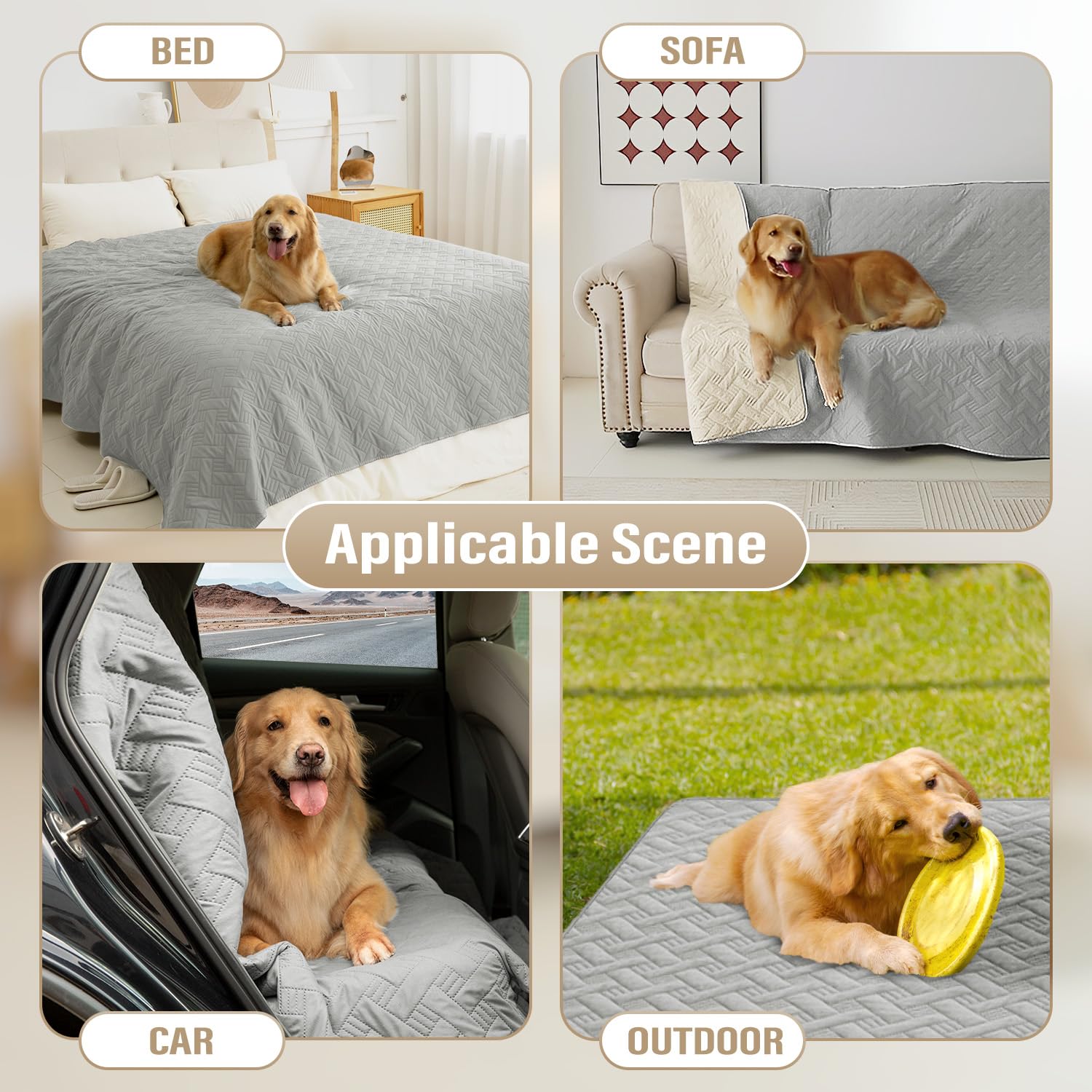 BOCTOPUG couch protection use image depicts furniture protection during pet lounging