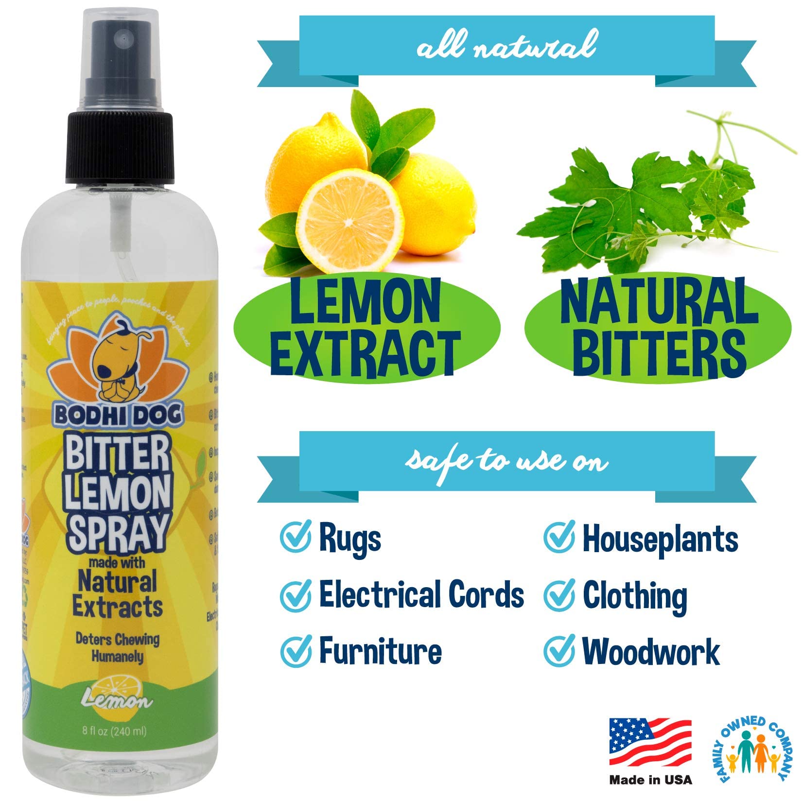 Bodhi Dog Bitter Lemon Spray applied to cords reducing gnawing while keeping surroundings safe