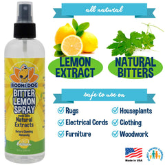 Bodhi Dog Bitter Lemon Spray applied to cords reducing gnawing while keeping surroundings safe