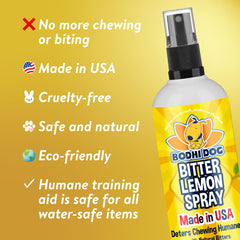 Bodhi Dog Bitter Lemon Spray on furniture to deter chewing and protect home surfaces