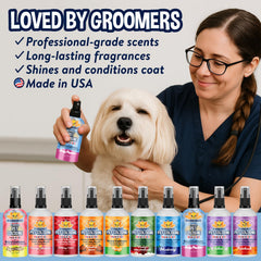 Rociado de Bodhi Dog Colonia para perfumar entre baños sin irritar la piel.