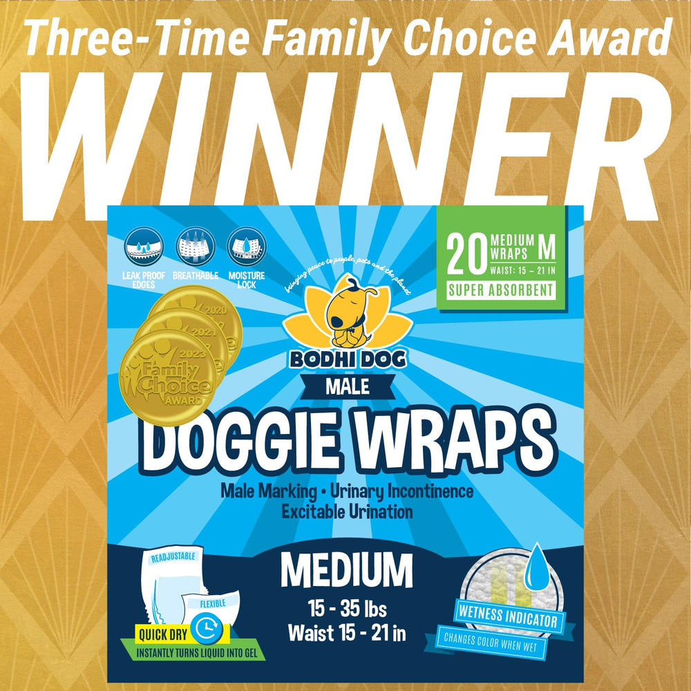 Bodhi Dog disposable male diapers adjustable Velcro waist for secure, comfy fit.