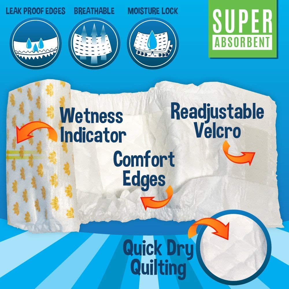 Bodhi Dog disposable male diapers small quick-dry core keeps moisture away to help dry your dog