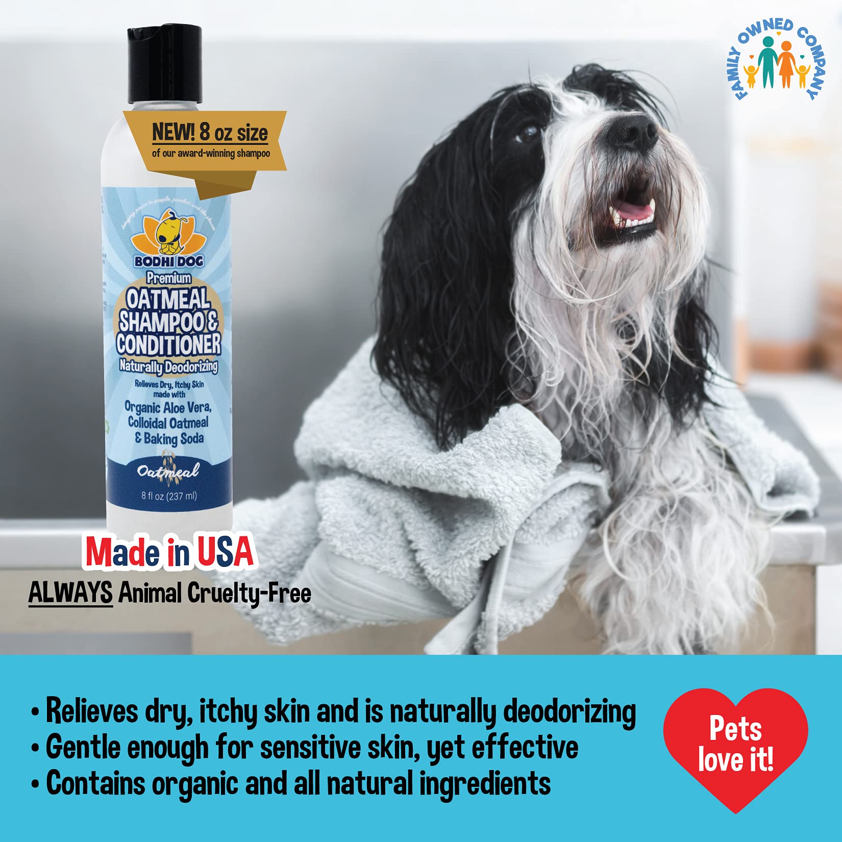Bodhi Dog grooming bundle display showcases combined shampoo and cologne benefits for pets