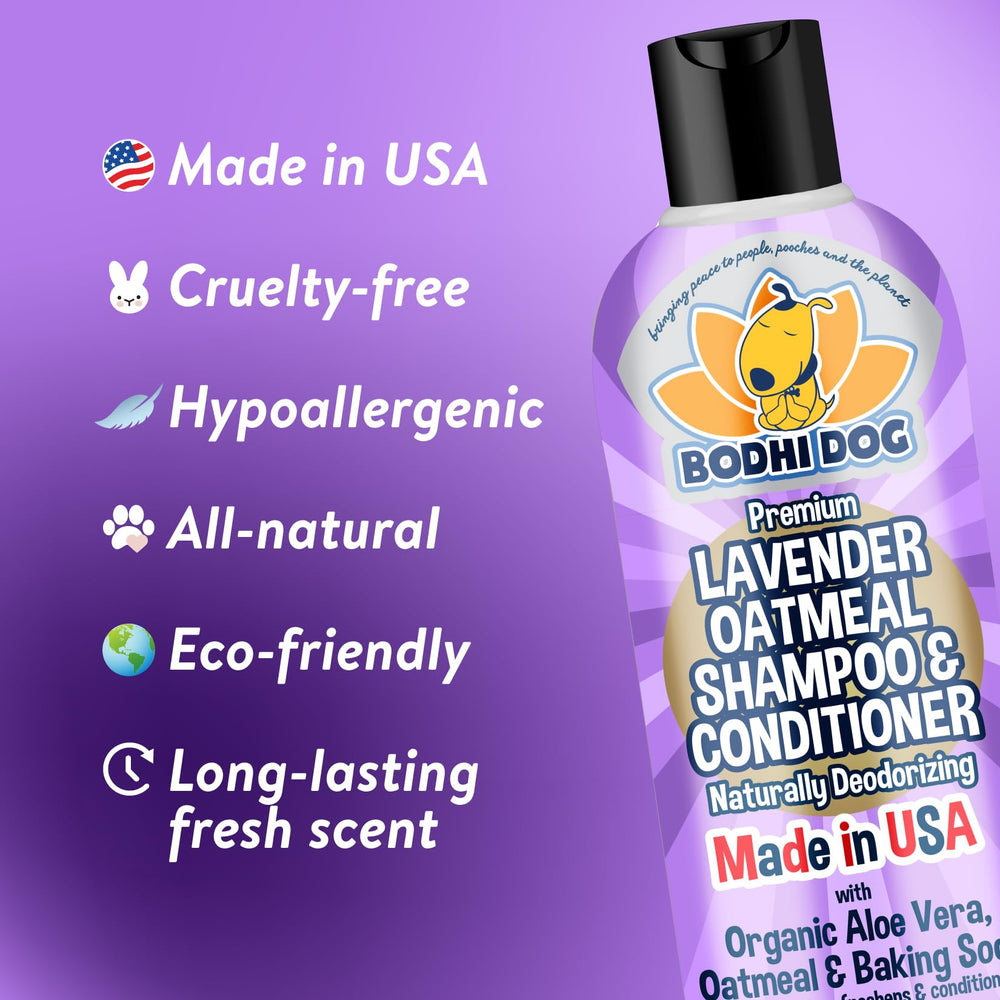 Bodhi Dog Lavender Oatmeal Shampoo lather shows soothing, moisturizing action on fur