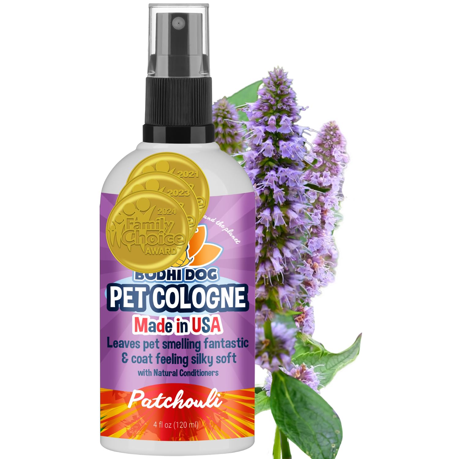 Bodhi Dog Premium Cologne bottle with patchouli scent for lasting freshness.