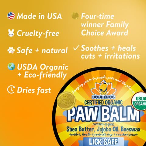 Bodhi Dog Paw Balm eco-friendly packaging on display.