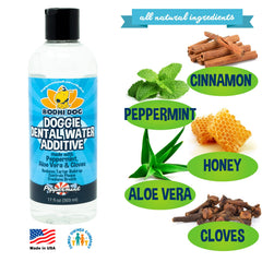 Bodhi Dog Peppermint Dental Water Additive ingredients listed on label.