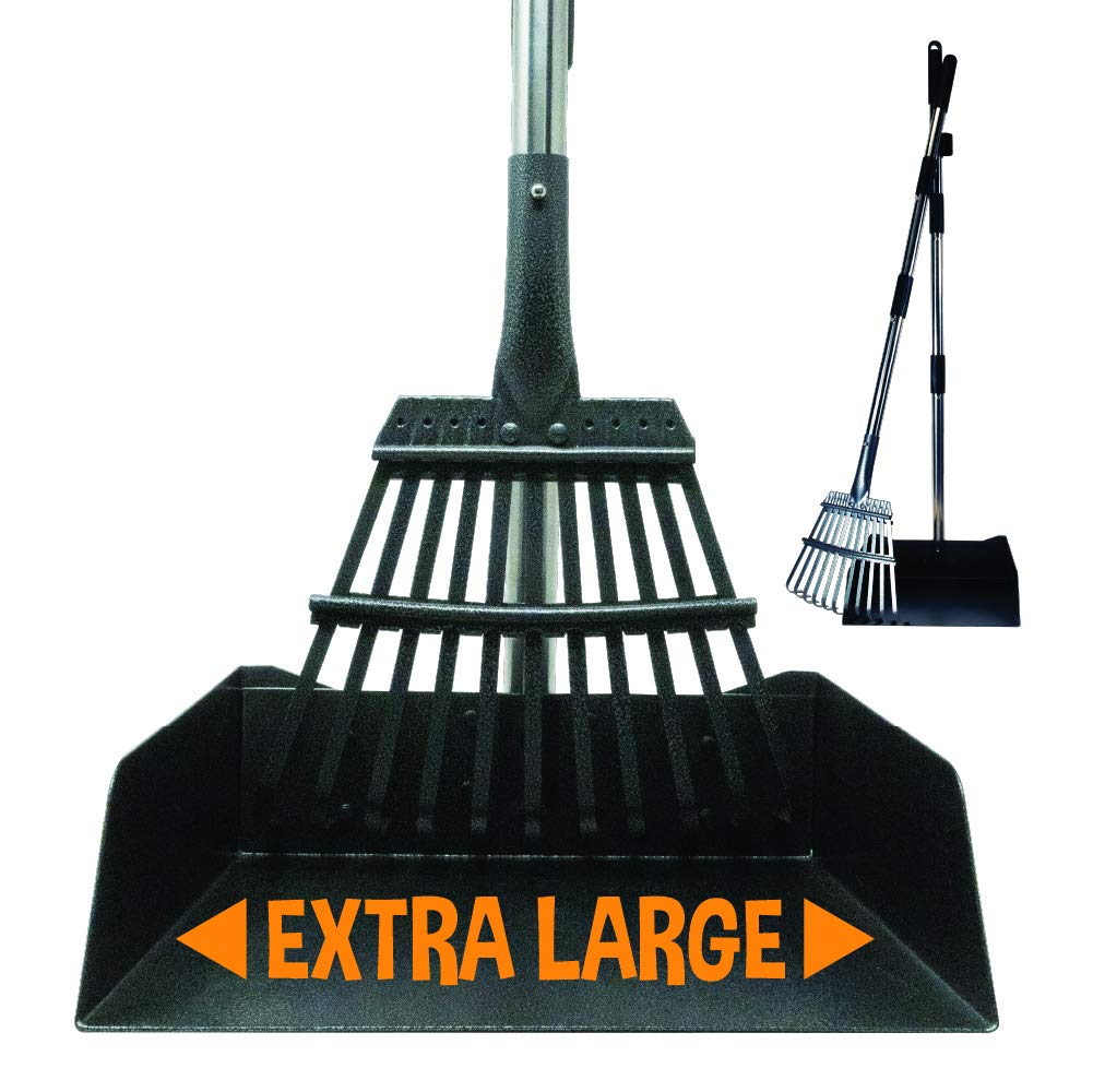 Bodhi Dog Pooper Scooper with heavy-duty metal long-handle tray simplifies yard cleanup.