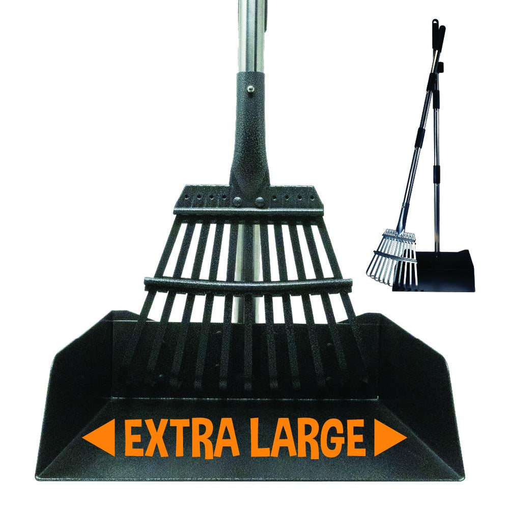 Bodhi Dog Pooper Scooper with heavy-duty metal long-handle tray simplifies yard cleanup.