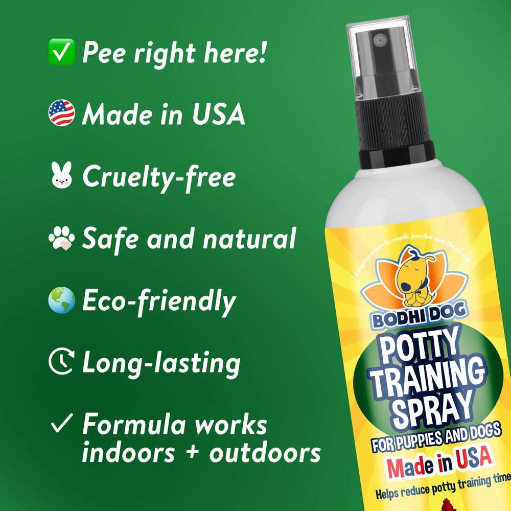 Bodhi Dog Potty Spray on pee-pad area guiding training.