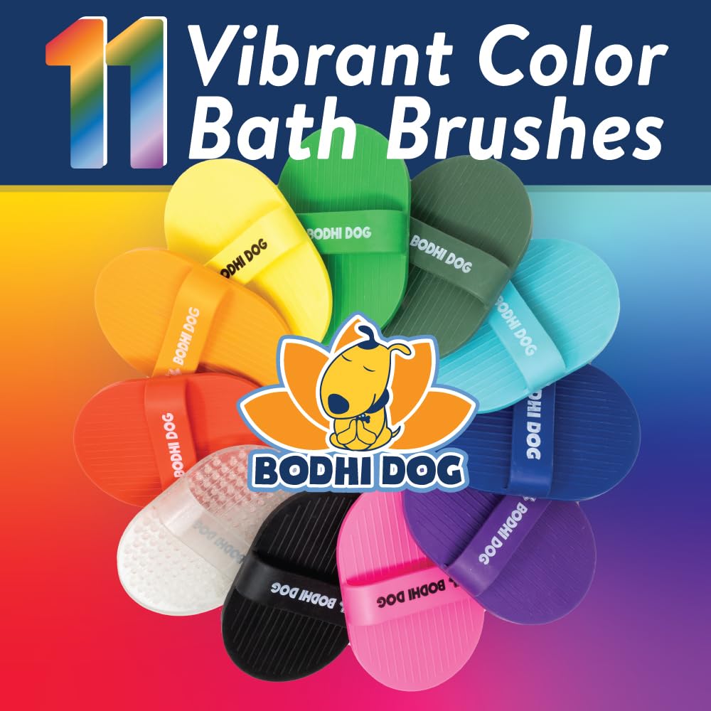 Bodhi Dog Shampoo Brush clean in hand with quick hair removal and easy maintenance.