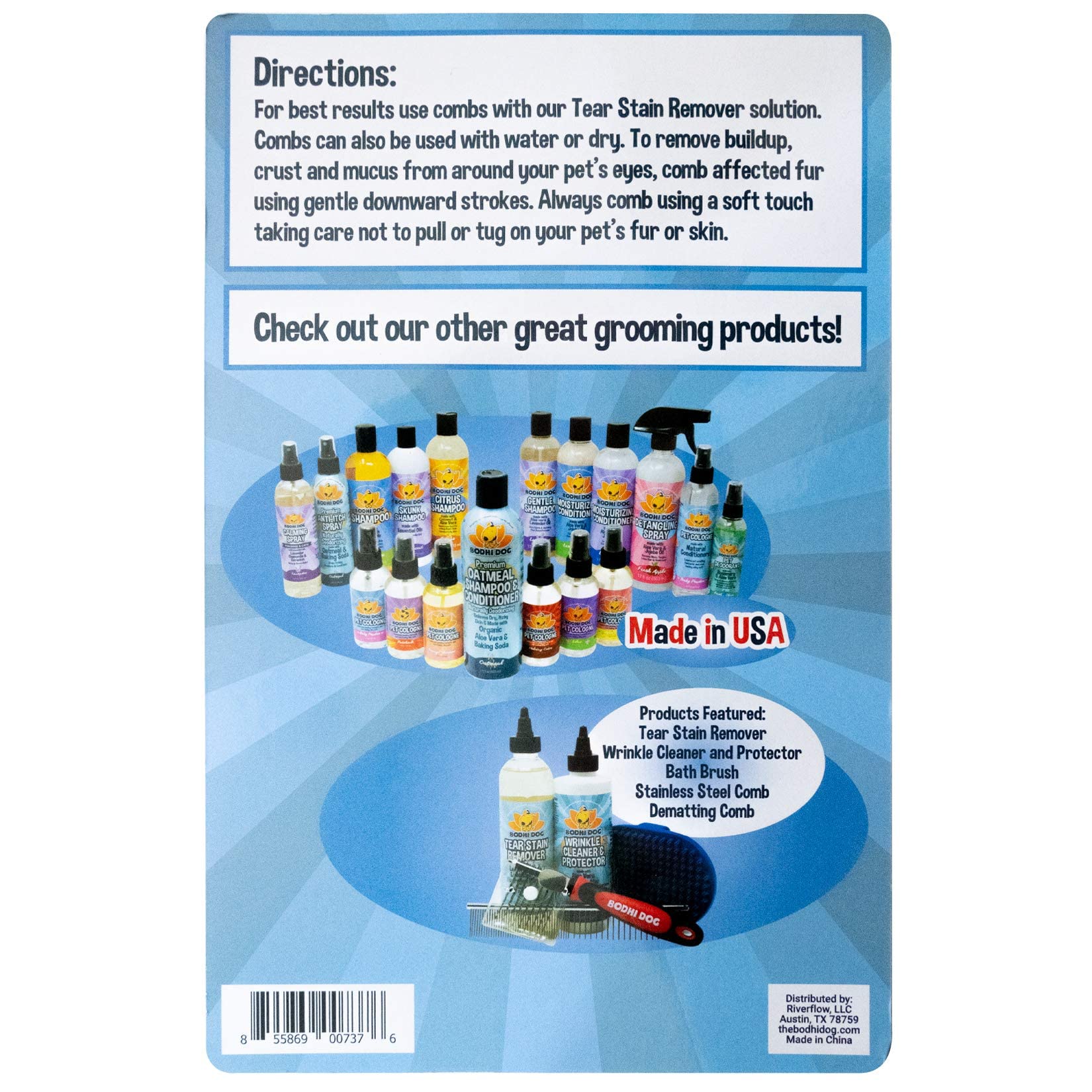 Bodhi Dog Tear Stain Remover Combs durable design for long-term use