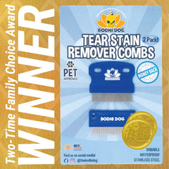 Bodhi Dog Tear Stain Remover Combs ergonomic handle improves grip during grooming